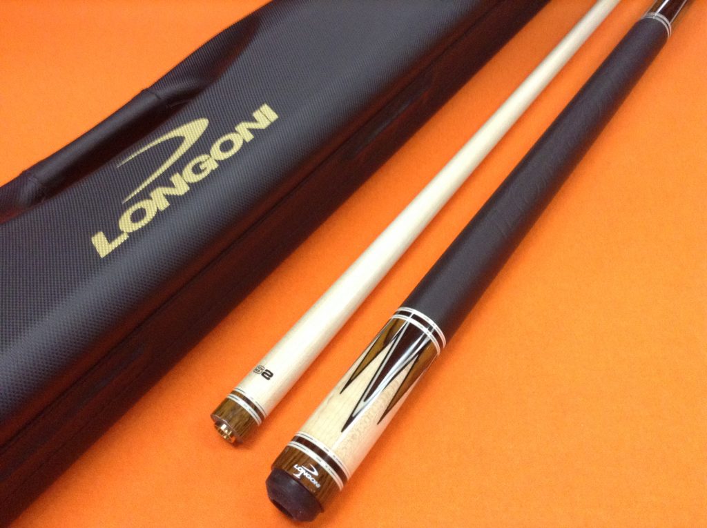 LONGONI POOL CUE MINERVA LEATHER WRAP & PATENTED CASE. California