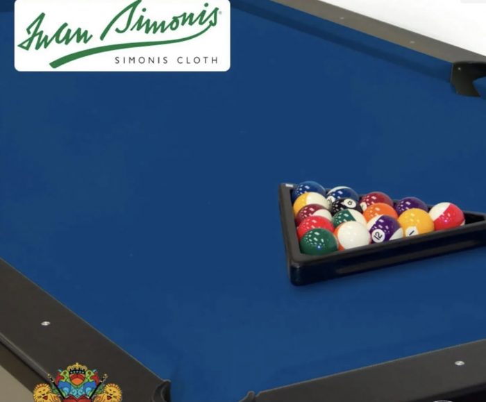 SIMONIS CLOTH 860 ROYAL BLUE FITS 9’ POOL TABLE ** PRE CUT BED & RAILS